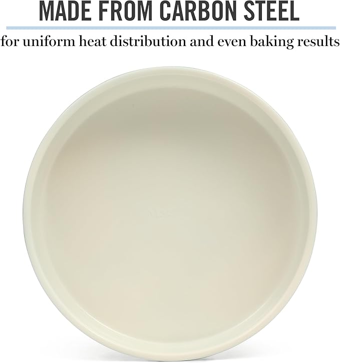 Martha Stewart Gallen 8 Inch Round Nonstick Carbon Steel Cake/Bake Pan - Teal