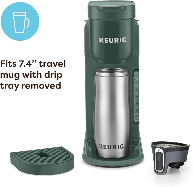 Keurig K-Express Single Serve Coffee Maker – Strong Brew Option, 42oz Reservoir, Sleek Design for Holiday Hosting & Gifting, Evergreen