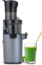Shine SJX-1 Easy Cold Press Juicer with XL Feed Chute and Compact Body, Gray