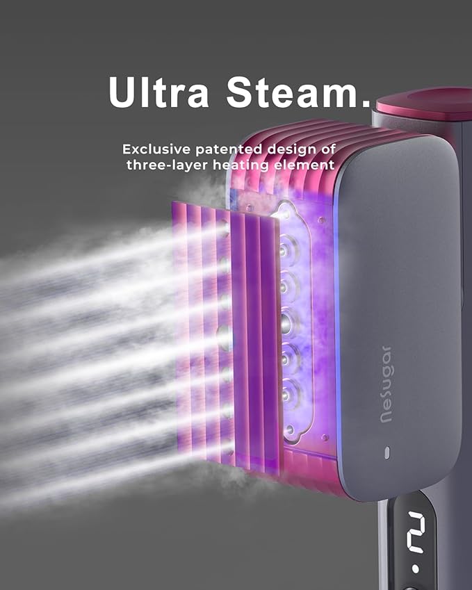 G2 Pro Smart Handheld Steamer for Clothes – Global Voltage Adaptation, Palm-Sized & Lightweight (0.8lb), Dual Steam Modes, Easy Wrinkle Remover, Auto Shut-Off, for Travel & Home (100-240v)