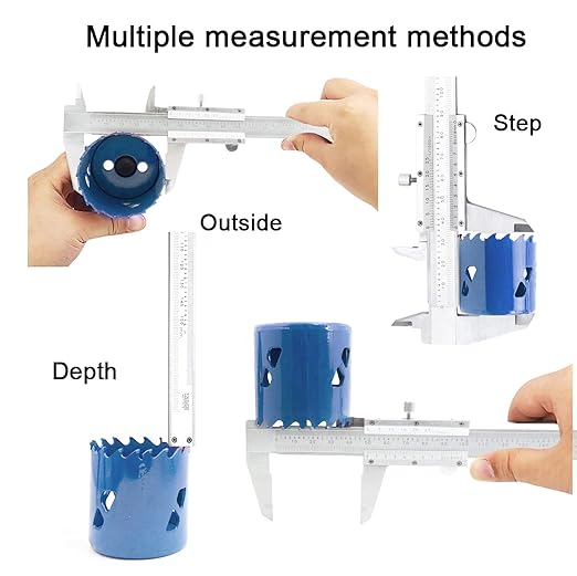 Vernier Caliper, 0-6inch/0-150mm Manual Micrometer, Stainless Steel Caliper,0.02mm/0.001" High Precision, Durable Slide Caliper Measuring Tool
