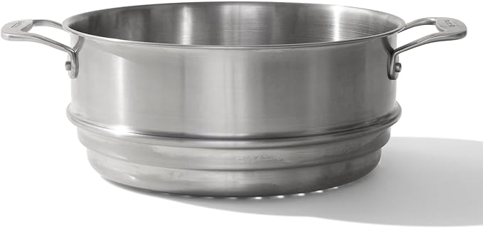 Made In Cookware -10" Stainless Steel Steamer Insert - Pot Strainer - 8 Quart Compatible - 5 Ply Stainless Clad - Professional Cookware