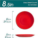 vancasso Bonita Salad Plates, 8.5 inch Colorful Small Dinner Plates Set, Ceramic Dessert Plate Serving Dishes set of 6, Microwave, Oven and Dishwasher Safe, Assorted Color