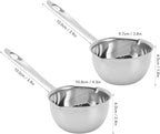 Butter Warmer, Butter Warmer Pot Food Grade Stainless Steel Mini Butter Warmer Milk Warmer Coffee Pot Stovetop Chocolate Melting Pan with 2 Pour Spouts Sauce Pan for Stove Top Coffee Tea Soup(300ML)