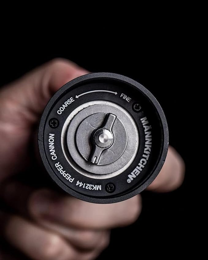 MANNKITCHEN Pepper Cannon - Professional Grade Heavy Duty High Output Pepper Mill