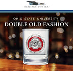 Heritage Pewter Ohio State Double Old Fashion | Double Rocks Glass 14 OZ for Liquor | Expertly Crafted Pewter Glass