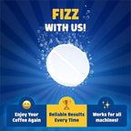 Coffee Maker Descaler - Easy to Use Coffee Machine Tablets Compatible with All Major Brands - Fast Acting Descaling Tablets Preserves Brew Flavor & Machine Longevity (12 Count)