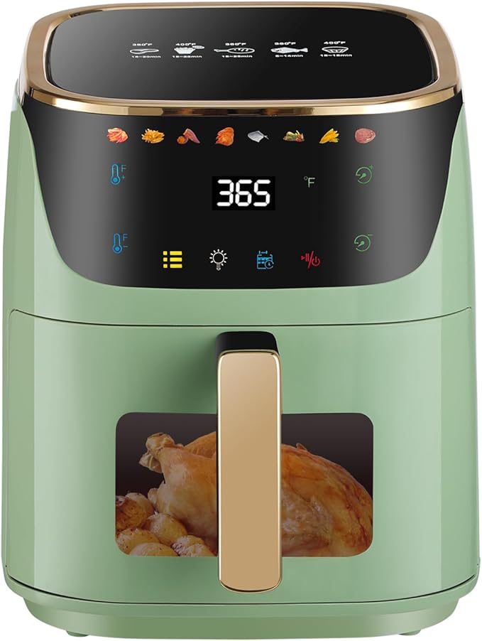 Panana Air Fryer, 8QT Large Capacity Air Fryer, Oilless Healty Cooker Airfryer Oven with 8 Presets, 1500W Air Fryers for Quick Meal, Home Use