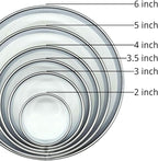 Doczen 6 Pcs Round Cookie Cutter Set (2, 3, 3.5, 4, 5, 6 Inch) - Round Cookie Cutter 4, 5, 6 Inch, Stainless Steel
