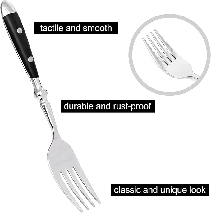 Retro 20-Piece Silverware Set, Stainless Steel Cutlery Set, Vintage Flatware Set with Black Bakelite Handle, Dishwasher Safe| Service for 4