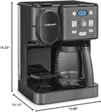 Cuisinart 12-Cup Coffee Maker, Single-Serve Brewer Glass Carafe, Automatic Hot & Iced Coffee Machine, Brew Strength Control and Brew Pause, SS-16BKS, Black Stainless Steel