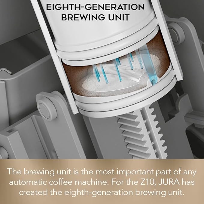 Jura Z10 Coffee Machine Aluminum White Bundle with Filter Cartridge Water Stabilizer, Milk System Cleaner Mini-Tabs, Cleaning Tablets, Milk Containers, and Blend Whole Bean Coffee (6 Items)