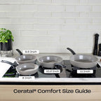 Fissler Ceratal Comfort Ceramic 11 Inch Non-Stick Frying Pan, Warm Grey, Made without PFAS