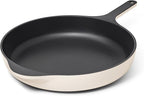 Caraway Cast Iron Skillet - 12” Enameled Cast Iron Pan With 3 Layer Enamel Coating - No Seasoning Required - Compatible With All Stovetops - Free From Forever Chemicals - Cream