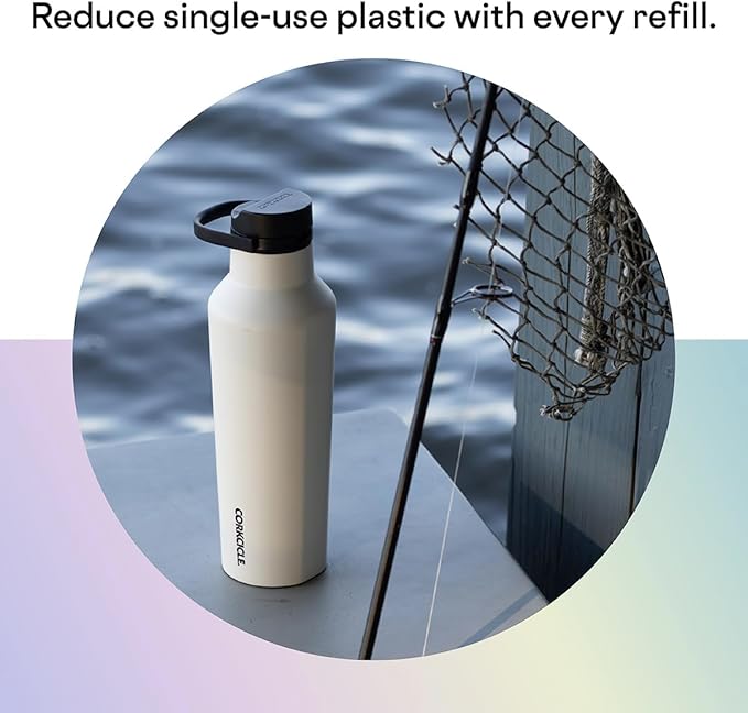 Corkcicle Sport Canteen Insulated Tumbler, Rainbow Unicorn, 20 oz – Reusable Water Bottle Keeps Beverages Cold for 25 Hours & Hot 12 Hours – Cupholder Friendly Tumbler with Screw-On Cap