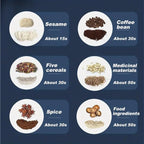 Electric Herb Grinder 200W Powerful Fast Grinding for Dry Spices Flower Buds with Brush, Easy On/Off One-Touch Push Button Powder Grinder Perfect For Herbs, Spices, Nuts, Grains and Coffee Beans