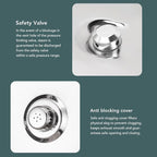ciciglow Stainless Steel Pressure Cooker, Fast Cooking Pot with Safety Valve, Multifunctional Design, Intelligent, Universal for Induction Cooktops and Stoves, Comfortable (4L)