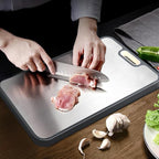 Titanium Cutting Boards for Kitchen,Double Sided Titanium & Wheat Straw PP Chopping Board for Meat, Vegetables, Fruits, Cheese,Bread, Knife Friendly,Dishwasher Safe,Easy to Clean (15.1"*10.4"*0.59")