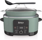 Ninja Foodi PossibleCooker PRO MC1000 8.5Qt Multicooker 8 in 1 Slow Cooker, Dutch Oven, Steam Bake Roast Sear Sauté Bread Maker Warmer, Glass Lid, Integrated Spoon, Nonstick (Sage Green)