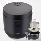 Low Carb Sugar Rice Cooker 2 Cups Uncooked and 4 Cups of Regular Cooking Small Carb Reducing Maker Rice and Grain Multi-Cooker with Stainless Steel and Nonstick Inner Pot
