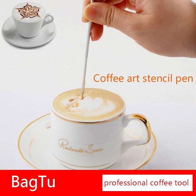 Coffee Machine Cleaning Brush with Spoon Tool Set for Espresso Machine Group Head,Pack of 3,Black