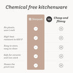 Starpack 'Stir & Serve' Silicone Cooking Utensils Set (5 Pcs) - Kitchen Utensils Set Heat Resistant to 600°F - Kitchen Utensils for Nonstick Cookware - Silicone Utensil Set for Mixing & Cooking