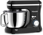 HOWORK Electric Stand Mixer,10+p Speeds With 6.5QT Stainless Steel Bowl,Dough Hook, Wire Whip & Beater,for Most Home Cooks,Black