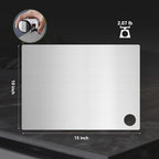 Titanium Cutting Board 0.08" Thick - 100% Pure GR1 Titanium Cutting Boards for Kitchen |Durable and Double-Sided Cutting Boards for Meat, Fruits and Vegetables | Dishwasher Safe (15" x 10" x 0.08")
