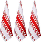 Urban Villa Kitchen Towels 100% Cotton Pack of 6, Highly Absorbent Quick Drying Super Soft Premium Dish Towels 20x30 Inch for Kitchen with Hanging Loop Hand & Tea Towels - Red/Blue/White