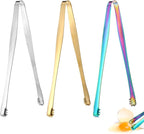 Bewudy 3pcs Egg Tools Chalaza Removal Tool, Toothed Multipurpose Kitchen Tongs, Stainless Steel Ice Clip Eggs Chalaza Remover Egg Separators for Cooking Food Cake Bakers Pastry Chefs