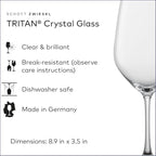 SCHOTT ZWIESEL Forté All Purpose Glass 15 Ounce (Set of 6), Drinking Glasses for Water, Beverages and Mixed Drinks, Dishwasher-Safe Tritan Crystal Glasses, Made in Germany