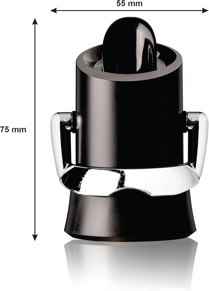 Vacu Vin Premium Champagne Bottle Stopper & Server - Preserve Bubbles for Up to a Week with Airtight Seal - Easy To Use, No Spill & Non-Drip Pouring - Kitchen Bar Counter Essentials