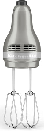 KitchenAid 5 Cup Food Chopper - KFC0516, Contour Silver & 5-Speed Ultra Power Hand Mixer - KHM512, Contour Silver