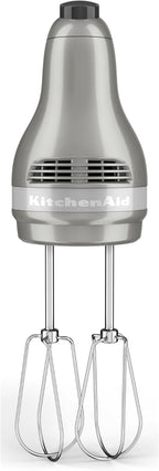 KitchenAid 5 Cup Food Chopper - KFC0516, Contour Silver & 5-Speed Ultra Power Hand Mixer - KHM512, Contour Silver