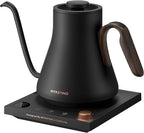 Electric Kettle, Gooseneck Electric Kettle, ±1℉ Precise Temperature Control, Stainless Steel Interior, Quick Heating for Pour Over Coffee, Tea & Boiling Water, 0.9L (Matte Black)