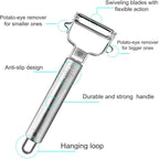Fruits and Vegetables Peelers -Y Shape Swivel Potato Peeler-Stainless Steel Multifunctional Ultra Sharp Serrated Peeler-Great for Potatoes,Carrot,Apples,Tough-skinned Fruits and Vegetables