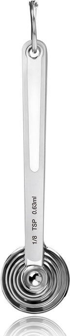 New Star Foodservice 43112 Stainless Steel 18/8 Measuring Spoons, Set of 6