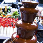 Chocolate Fountain Machine Electric Chocolate Fondue Fountain Machine Stainless Steel 4-Pound Capacity for Chocolate Candy Butter Cheese (4-Tier)