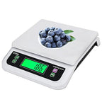 Large Digital Kitchen Scale 66lb/30kg Food Scales for Kitchen with Tare and Prep Counting Baking Cooking Bread Meat Scale with LCD Display for Bakery (White, 30kg)