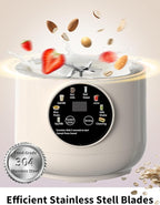 8 in 1 Nut Milk Maker Machine, 50Oz/1.5L Automatic Soy Milk Maker, 10 Blades Blender for Smoothies, Oat, Almond, Juice, Baby Food, with 12H Delay Start, Keep Warm, Boil Water, Self Cleaning