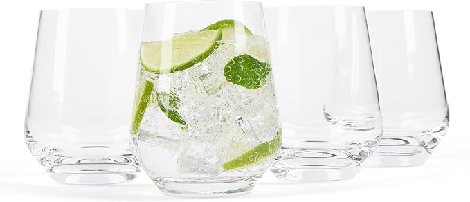 Larder & Vine Classic Short Glass Tumbler (4-Piece Set)