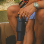 HydroJug Sport - Stainless Steel Tumbler with Straw, Vacuum Insulated, 32oz Leakproof Water Bottle, Ergonomic Design, Reusable, Dishwasher Safe, Rubber Base, Durable for Gym or Outdoors, Midnight