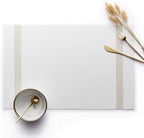 PIGCHCY Placemats Set of 8, Luxurious Elegant Placemats Non-Slip Washable Durable Table Mats for Home/Dining Room Decoration (White)