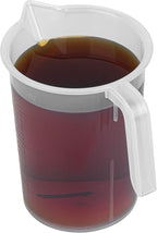 Restaurantware Measuring Cups, 16 Ounce Pack of 10 Conical Spout Baking Measuring Cups, Liquid Scaling Vessel with I-Beam Handle, Embossed Graduations, Clear, Break and Crack Resistant for Baking