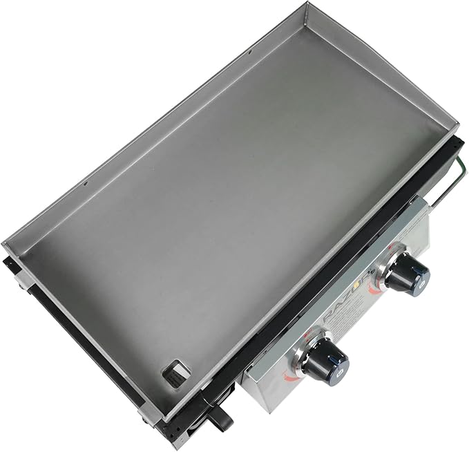 Razor Griddle GGT2130M 25 Inch Outdoor 2 Burner Portable LP Propane Gas Grill Griddle with 318 Square Inch for BBQ Cooking and Frying, Black (Steel)