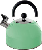 Lily's Home 2 Quart Stainless Steel Whistling Tea Kettle, the Perfect Stovetop Tea and Water Boilers for Your Home, Dorm, Condo or Apartment. (Pastel Green)
