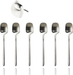 JASHII Honey Jam Spoon, Stainless Steel Mini Coffee Spoon, Teaspoon, 6-piece (Matte Silver)