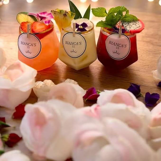 48 Pack Diamond Gold Rim Unbreakable Stemless Plastic Glasses 24 9oz Stemless Champagne Flutes & 24 12oz Cups BPA-Free, Disposable, Shatterproof Drinkware for Weddings, Bars, Events and parties