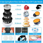 Cake Decorating Kit Cake Decorating Supplies, 515 PCS Baking Supplies Set with 3 Springform Pan Sets, 66 Icing Piping Nozzles, Cake Rotating Turntable, Piping Bags, Birthday Gifts for Mom Wife