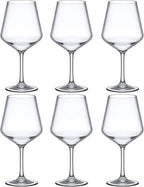Amazing Abby - Sasha - 14-Ounce Unbreakable Tritan Wine Glasses (Set of 6), Plastic Wine Glasses, Reusable, BPA-Free, Dishwasher-Safe, Perfect for Poolside, Outdoors, Camping, and More